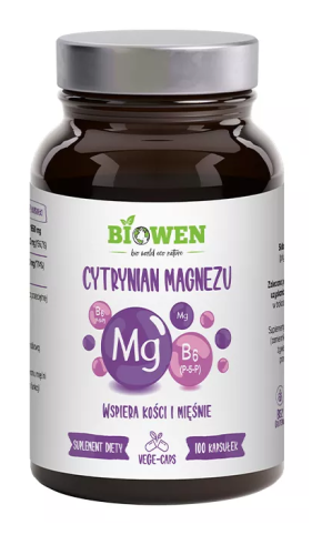 26539CYTRYNIAN MAGNEZU + WITAMINA B6 100 KAPSUŁEK - HEMPKING (BIOWEN)-1