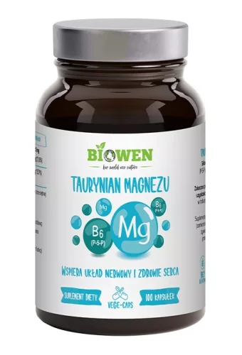 26542TAURYNIAN MAGNEZU + WITAMINA B6 100 KAPSUŁEK -  HEMPKING (BIOWEN)-1