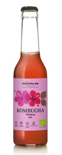 24634KOMBUCHA Z HIBISKUSEM BIO 270 ml - DELIKATNA (ZAKWASOWNIA)-1