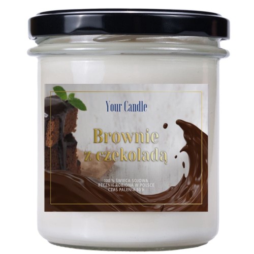 22666ŚWIECA SOJOWA ZAPACHOWA BROWNIE Z CZEKOLADĄ 300 ml - YOUR CANDLE (PRODUKT SEZONOWY)-1