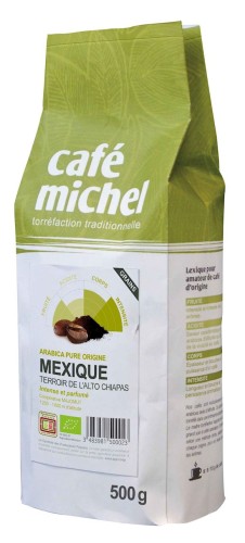10517KAWA ZIARNISTA ARABICA 100 % MEKSYK BIO 500 g - CAFE MICHEL-1