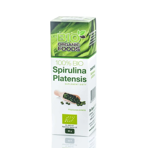 29416SPIRULINA PLATENSIS BIO (250 mg) 320 TABLETEK - BIO ORGANIC FOODS-1