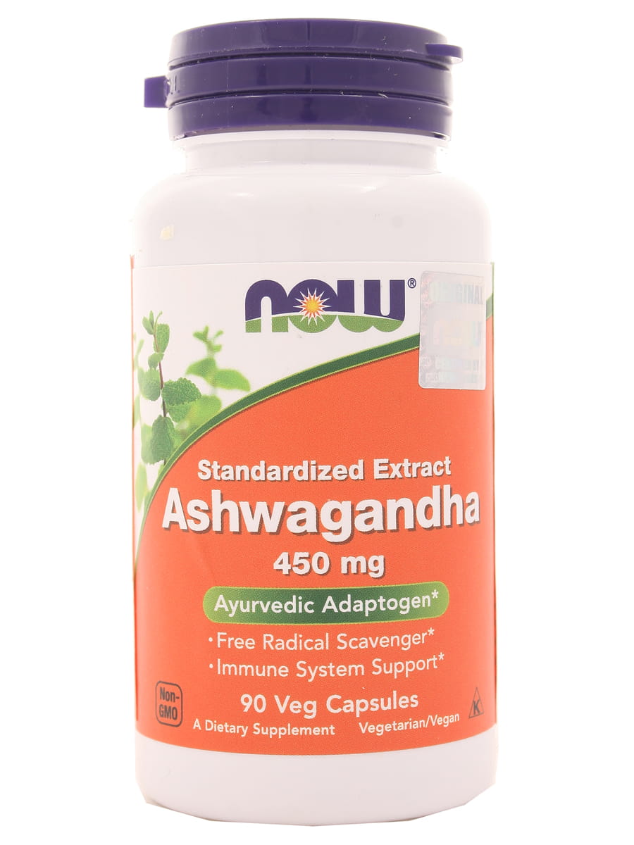 Ashwagandha 450mg - Now - 90 kapsułek