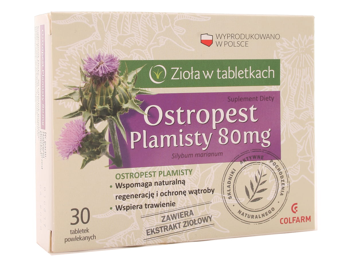 Ostropest plamisty 80mg - Colfarm - 30 tabletek